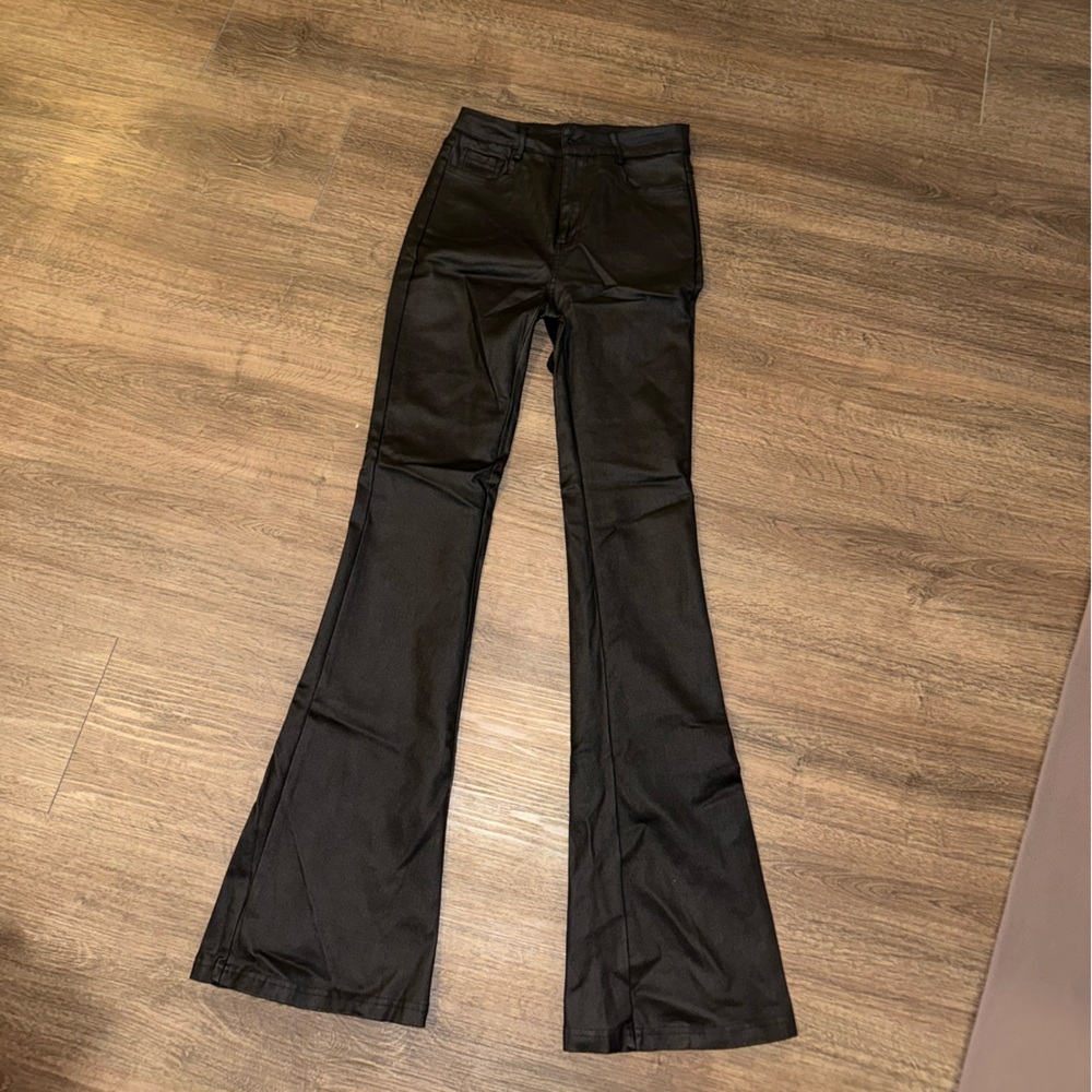 Faux leather pants